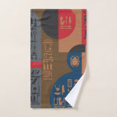 Egyptische symbolen Art Deco Compositie #1 Bad Handdoek (Handdoek)