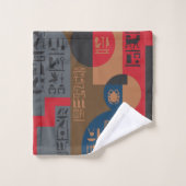 Egyptische symbolen Art Deco Compositie #1 Bad Handdoek (Wasdoekje)