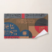 Egyptische symbolen Art Deco Compositie #1 Bad Handdoek (Handdoek)