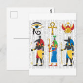 Egyptische symbolen briefkaart (Voorkant / Achterkant)