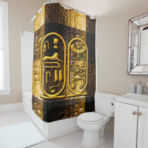Egyptische symbolen douchegordijn