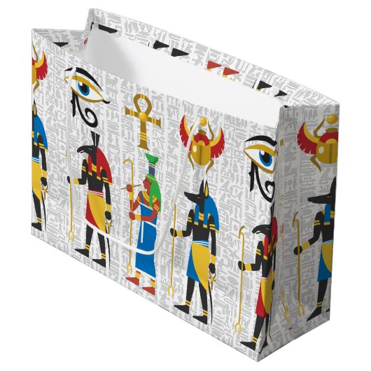 Egyptische symbolen groot cadeauzakje (Voorkant Gekanteld)