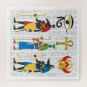 Egyptische Symbolen Jigzaag Puzzle Legpuzzel (Horizontaal)