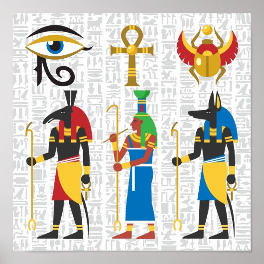 Egyptische symbolen poster (Voorkant)