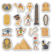 Egyptische symbolen set pack sticker (Voorkant)