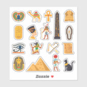 Egyptische symbolen set pack sticker (Vel)