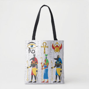 Egyptische symbolen tote bag