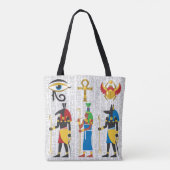 Egyptische symbolen tote bag (Achterkant)
