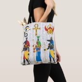 Egyptische symbolen tote bag (Dichtbij)