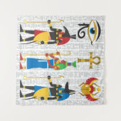 Egyptische symbolen wandkleed (Voorkant (horizontaal))