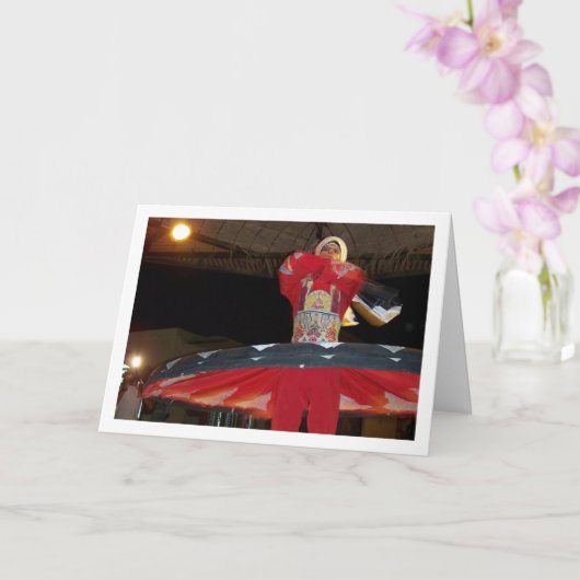 Egyptische Tanoura Dansportret Kaart (Orchidee)