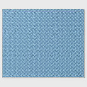 Egyptische Tegel Pattern, Indigo and Light Sky Blu Cadeaupapier (Vlak)