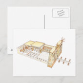 Egyptische tempel 2 briefkaart (Voorkant / Achterkant)