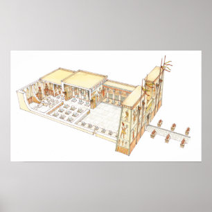 Egyptische tempel 2 poster
