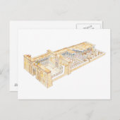 Egyptische tempel briefkaart (Voorkant / Achterkant)