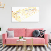 Egyptische tempel canvas afdruk (Insitu (Woonkamer))