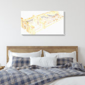 Egyptische tempel canvas afdruk (Insitu (Slaapkamer))