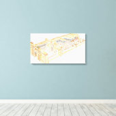 Egyptische tempel canvas afdruk (Insitu (Houten vloer))