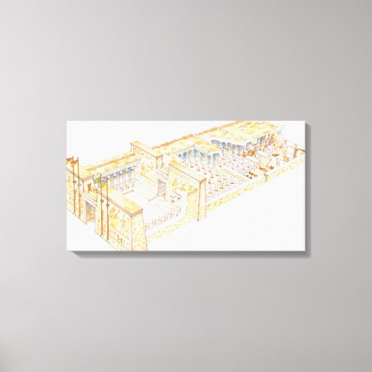 Egyptische tempel canvas afdruk (Voorkant)