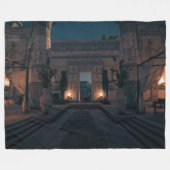 EGYPTISCHE TEMPEL FLEECE DEKEN (Voorkant (Horizontaal))