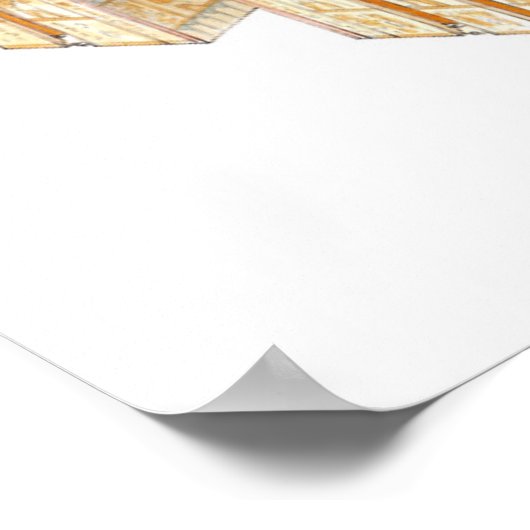 Egyptische tempel poster (Hoek)