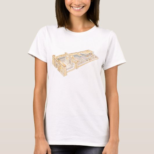 Egyptische tempel t-shirt (Voorkant)