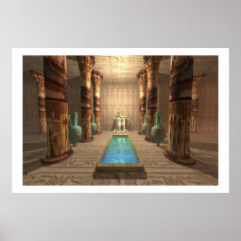 EGYPTISCHE TEMPELAFDRUKKING POSTER