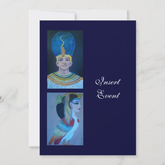 Egyptische themafparty 5x7 sjabloon kaart (Voorkant)