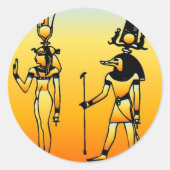 Egyptische ticker ronde sticker (Voorkant)