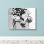 Egyptische toeristen die de Nijl reizen, Sphix Canvas Afdruk (Insitu (Houten vloer))