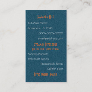 Egyptische Topaz Golden Pyramid Abstracte Kunst Visitekaartje