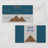 Egyptische Topaz Golden Pyramid Abstracte Kunst Visitekaartje (Voorkant / Achterkant)