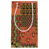 Egyptische Tribal Rood Groen Zwart Faux Patchwork Klein Cadeauzakje (Voorkant)