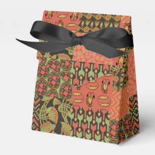 Egyptische tribune Faux Patchwork Tent Favor Box Bedankdoosjes