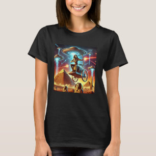 Egyptische UFO-piramides transformeren in laserkoe T-shirt