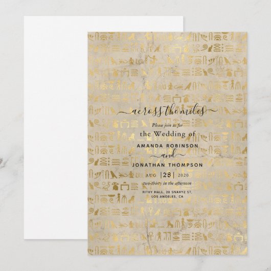 Egyptische uitnodiging (Voorkant / Achterkant)