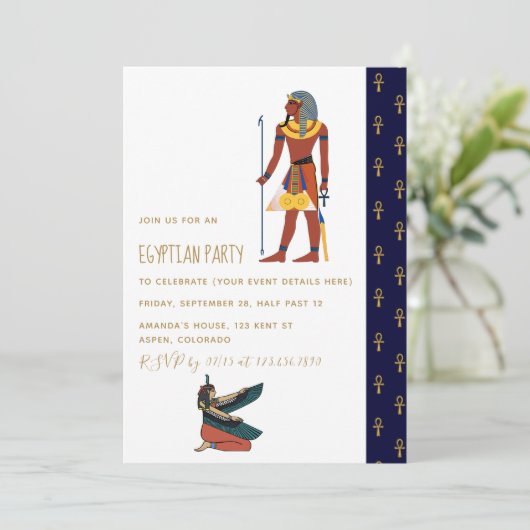 Egyptische uitnodiging van de partij met de hoogst (Staand voorkant)