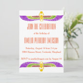 Egyptische uitnodiging voor verjaardagsfeestje (Staand voorkant)