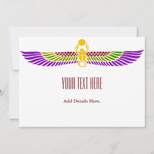 Egyptische uitnodiging voor verjaardagsfeestje - S (Voorkant)