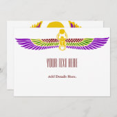 Egyptische uitnodiging voor verjaardagsfeestje - S (Voorkant / Achterkant)