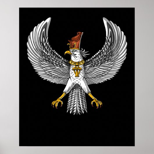 Egyptische valk God Horus Poster (Voorkant)