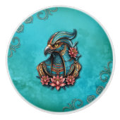 Egyptische valk God. Keramische Knop (Voorkant)