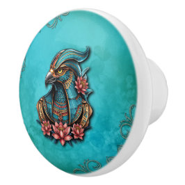 Egyptische valk God. Keramische Knop