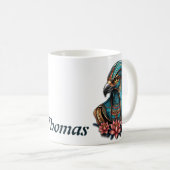Egyptische valk God. Koffiemok (Voorkant rechts)