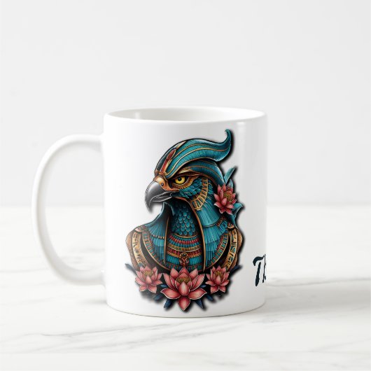 Egyptische valk God. Koffiemok (Links)