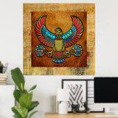 Egyptische valk poster (Thuiskantoor)