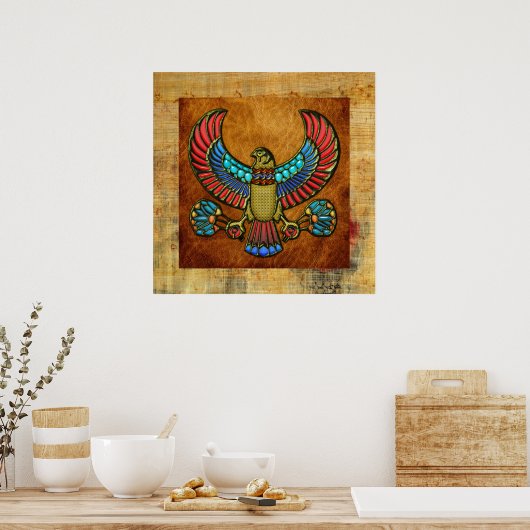 Egyptische valk poster (Keuken)