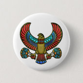 Egyptische valk ronde button 5,7 cm (Voorkant)