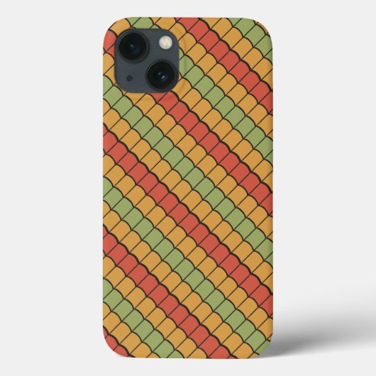 Egyptische veren rood geel groen patroon Case-Mate iPhone case (Achterkant)