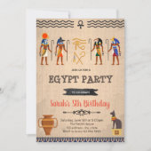 Egyptische verjaardagsfeest uitnodigingskaart kaart (Voorkant)